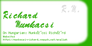 richard munkacsi business card